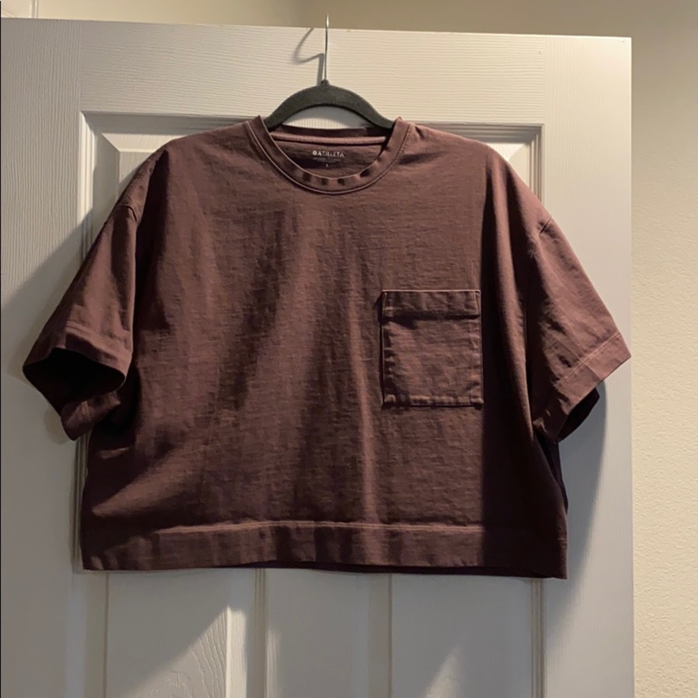 Brown Athleta crop top